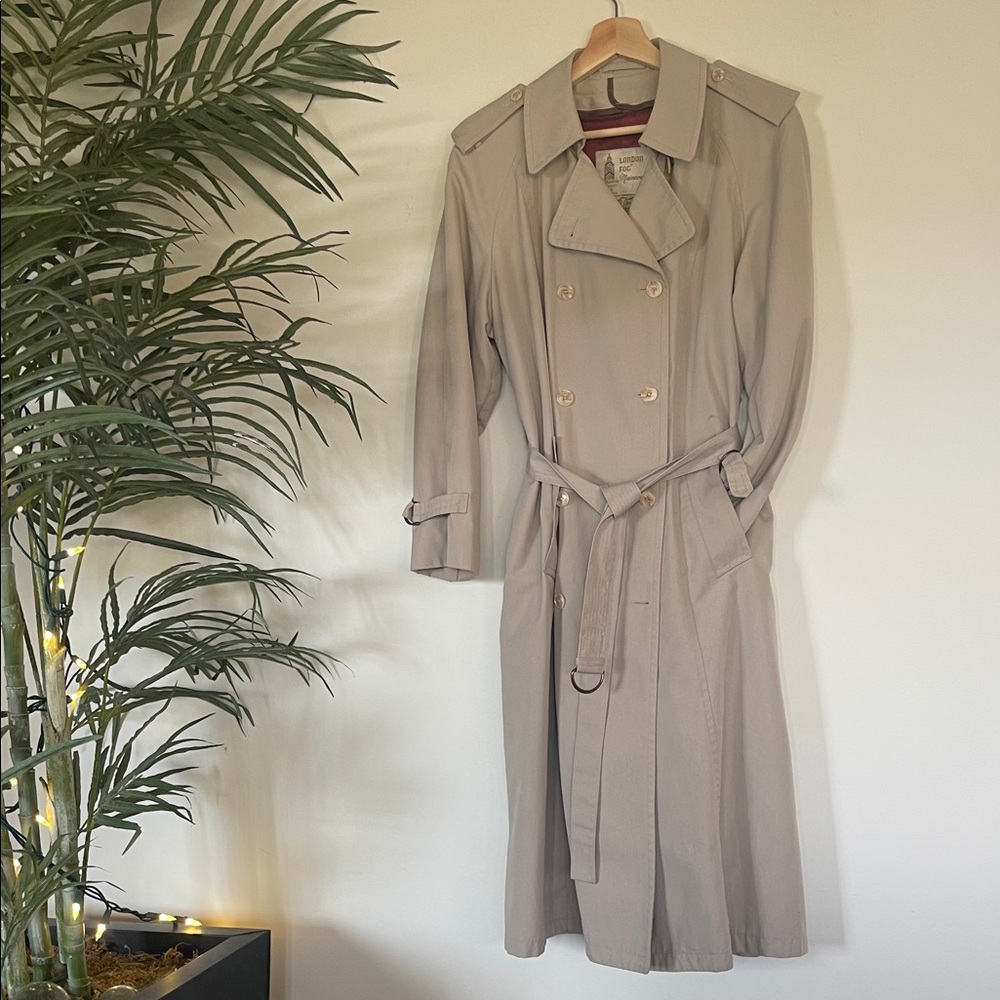 338. LONDON FOG | Heritage Trench Coat with Zip-Out Liner | Tan | 10 Petite